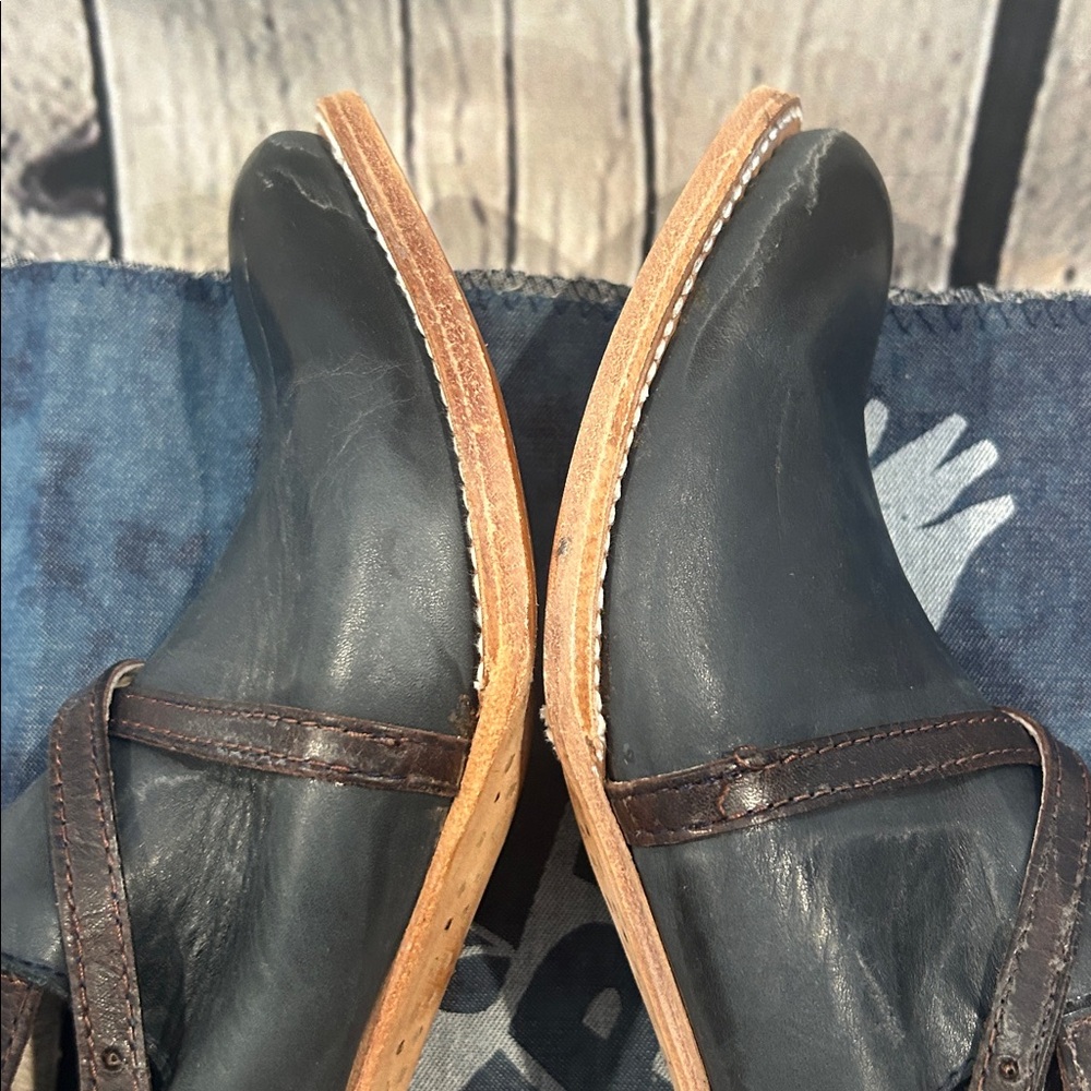 Freebird by Steven Stair Navy Blue Denim Buckle Ankle Boots Size 10 - Picture 8 of 16